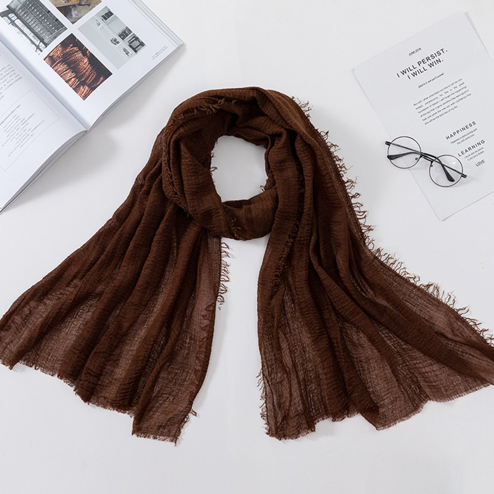 Multi-function crinkle shawl hijabs