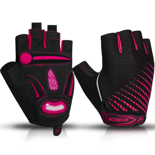 Guantes medio dedo ciclismo Pink