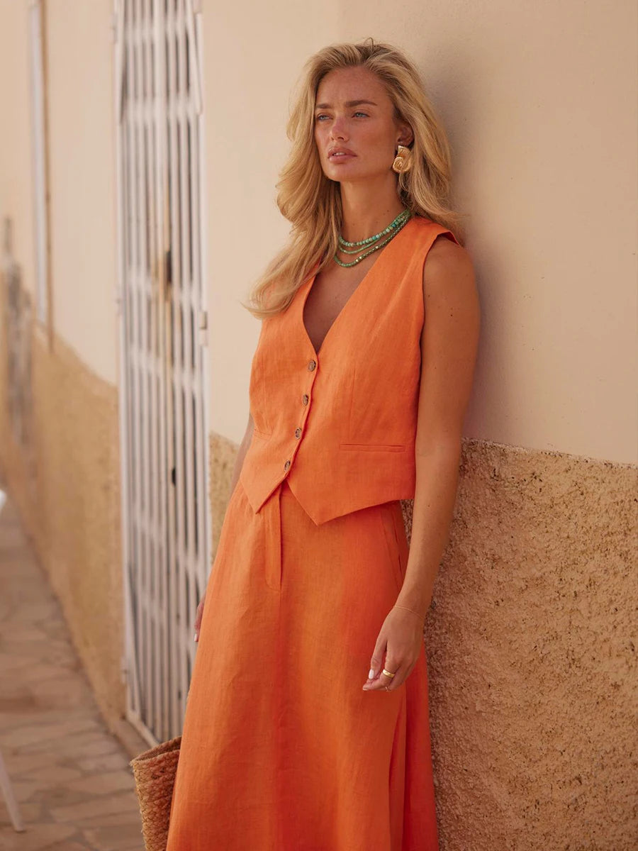 Vest Skirt Orange