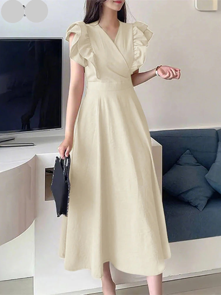 French Dress Beige