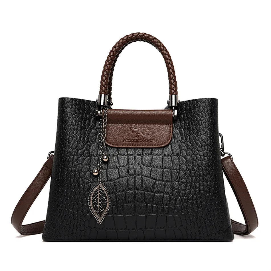 Bolso de lujo negro para mujer