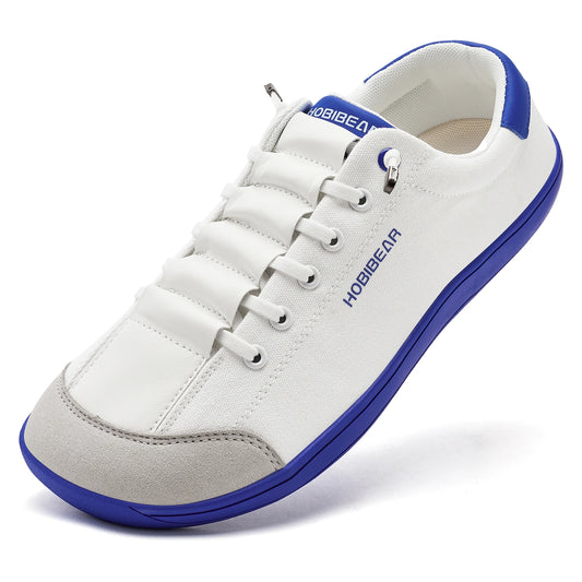 Wide Shoes White Blue