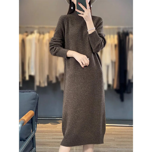 Sweater Dress Moka Brown