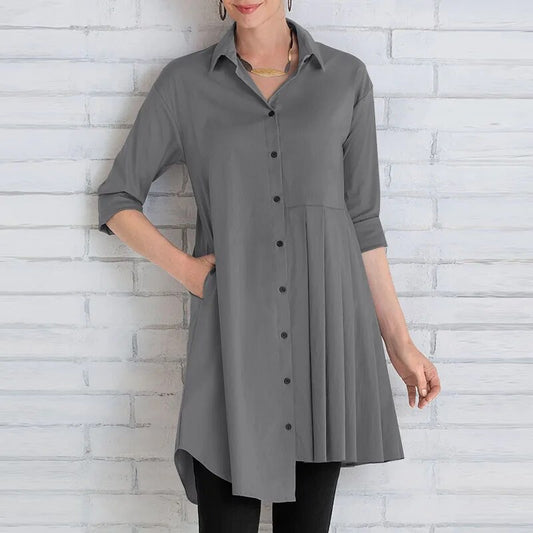 Blusa 3/4 gris para mujer