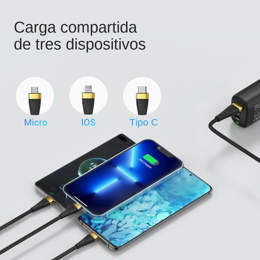 3 en 1 cable de carga