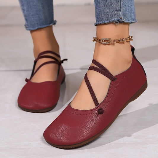 Flat Shoes Red