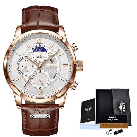 Reloj LIGE Rose Gold White