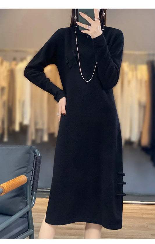 Cashmere Dress Black