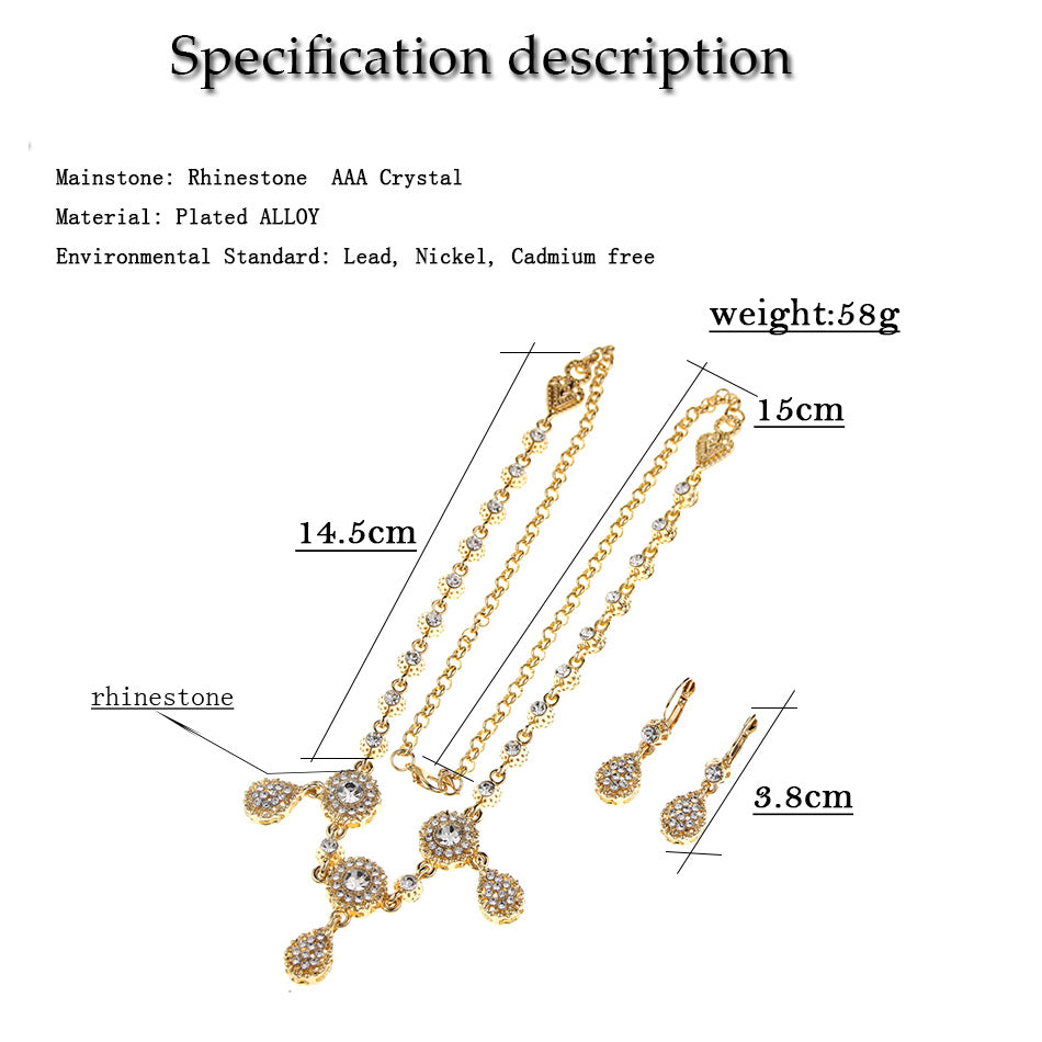 Hair Chain Necklace Dual Purpose Earring Set