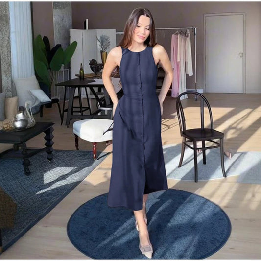 Elegant Dress Dark Blue