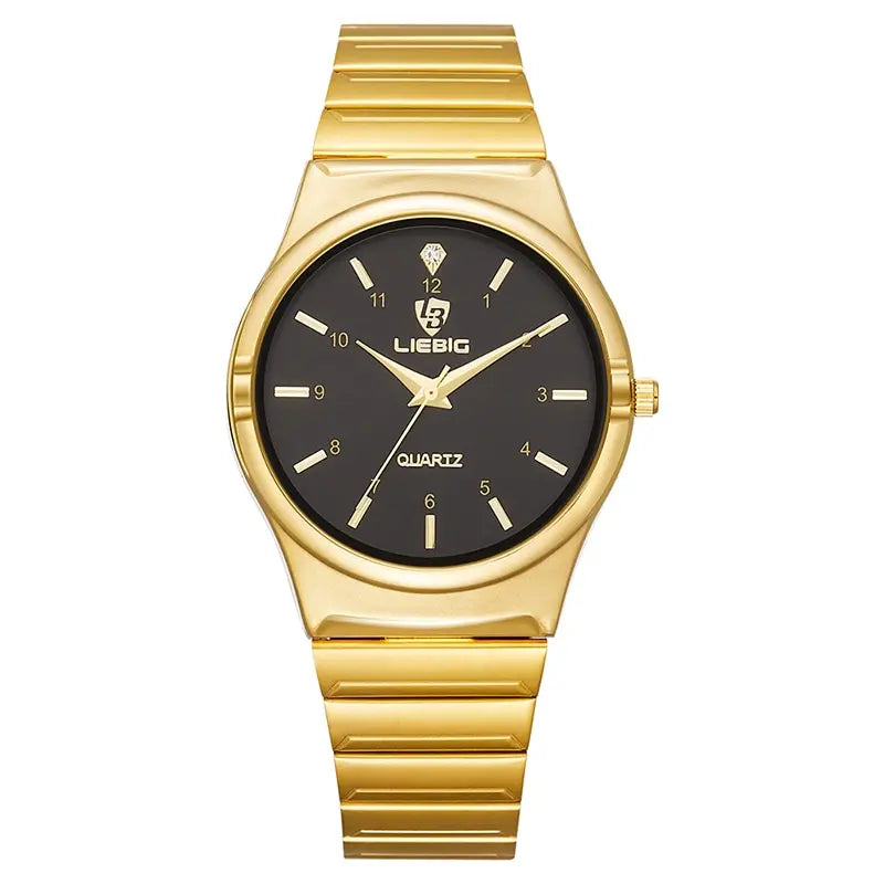 Men Watch Gold Black