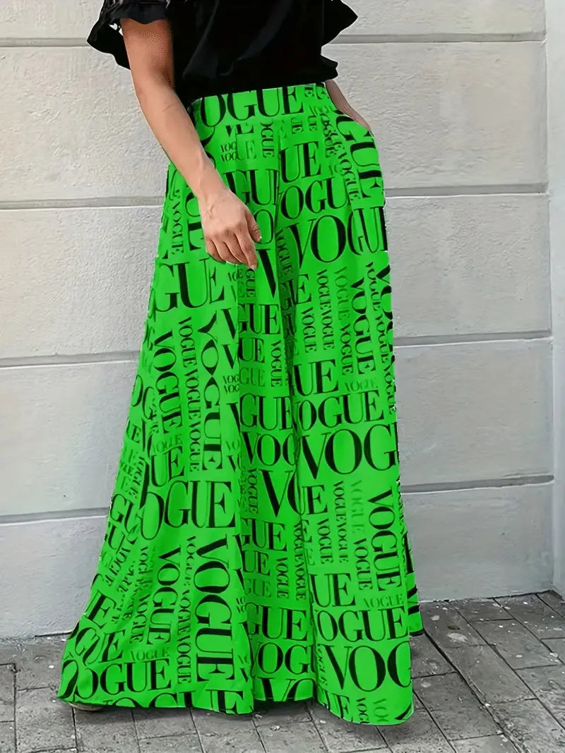 Pantalones acampanados verdes