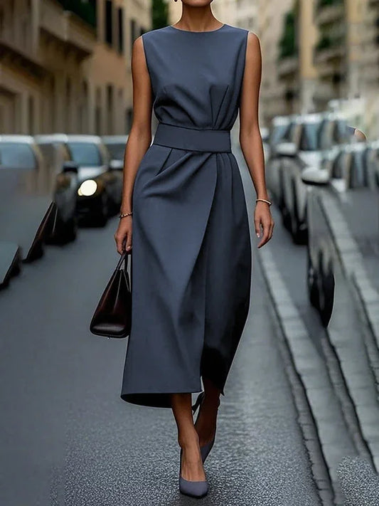 Pleated Dress Gray