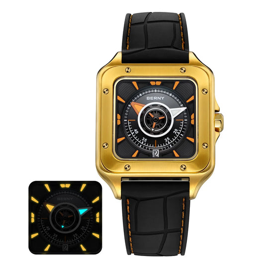BERNY Watch Gold Black