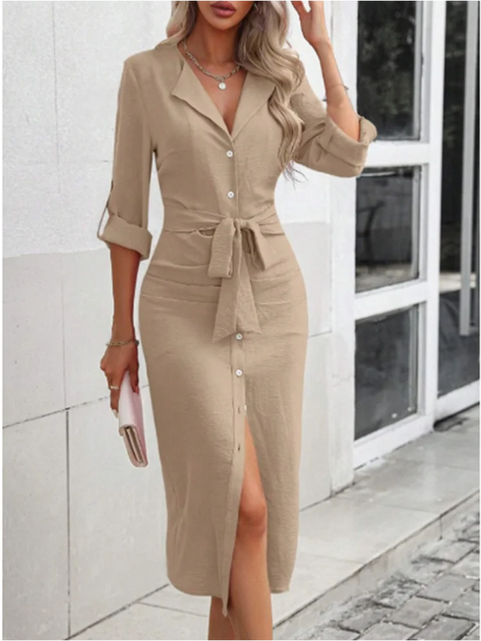 Office Dress Khaki