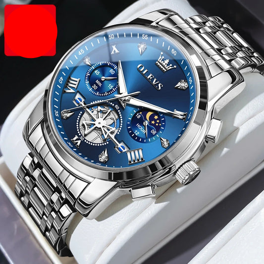 Men Silver Blue
