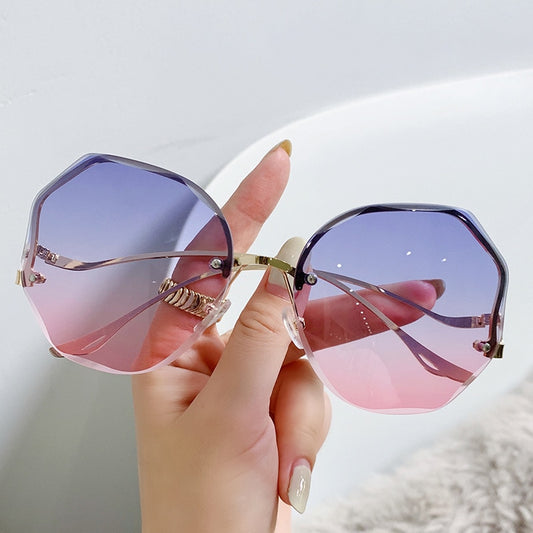 Luxury Round Gradient Sunglasses Women