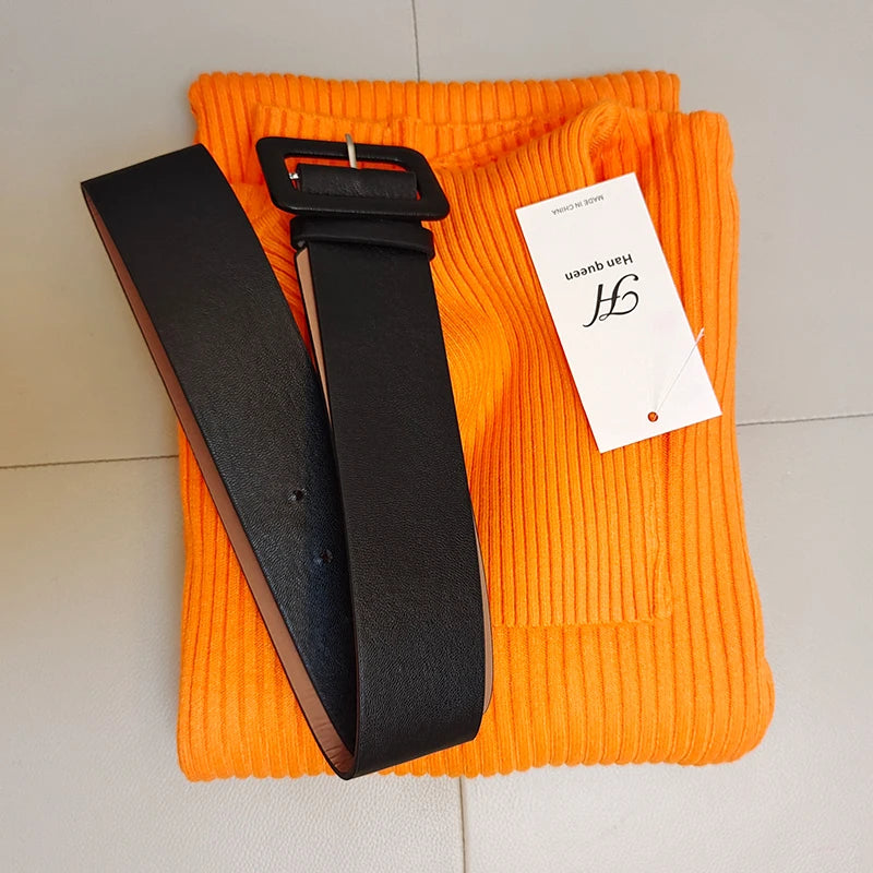 Turtleneck Sweater Orange