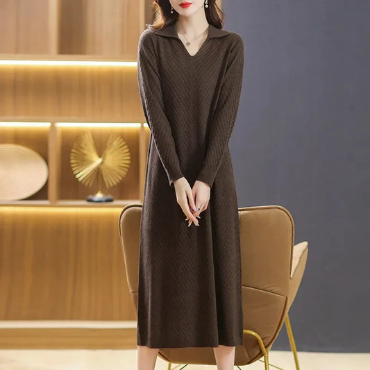 Woolen Dress Brown