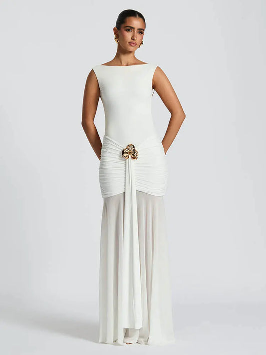Long Elegant Dress White