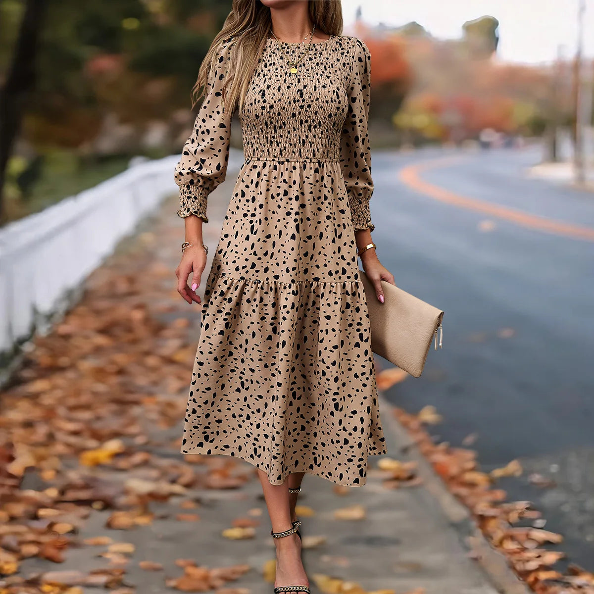 Vestido Elegante Khaki