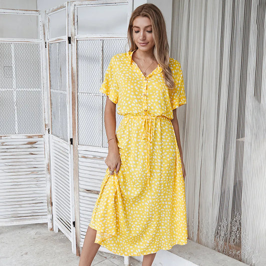 Floral Dress Yellow
