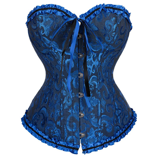 Victorian Corset Black Blue