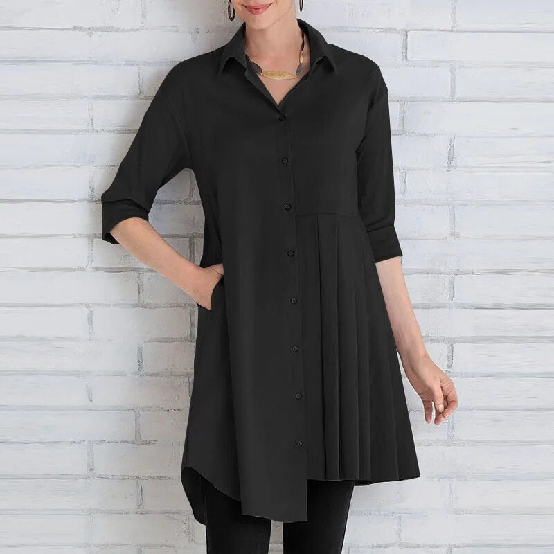Blusa 3/4 negra para mujer