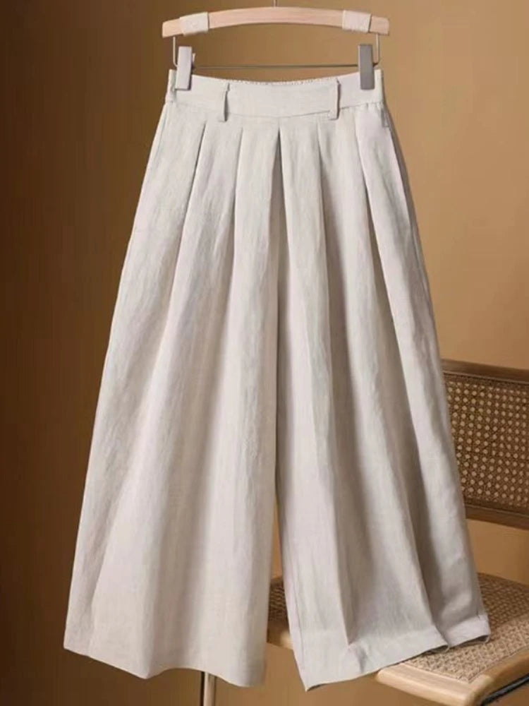 Pantalón de cintura alta apricot