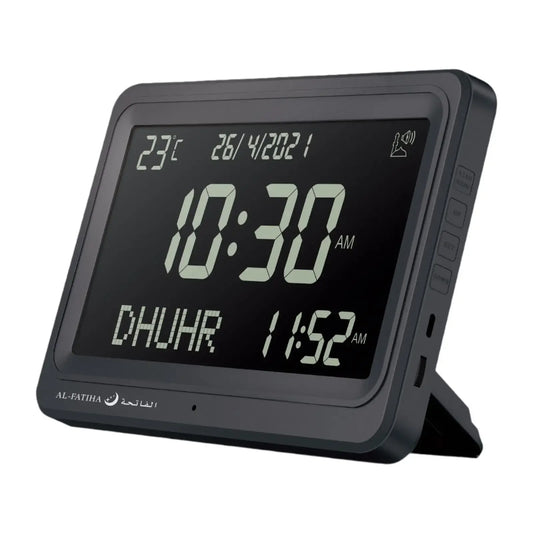 Azan Clock Black Black