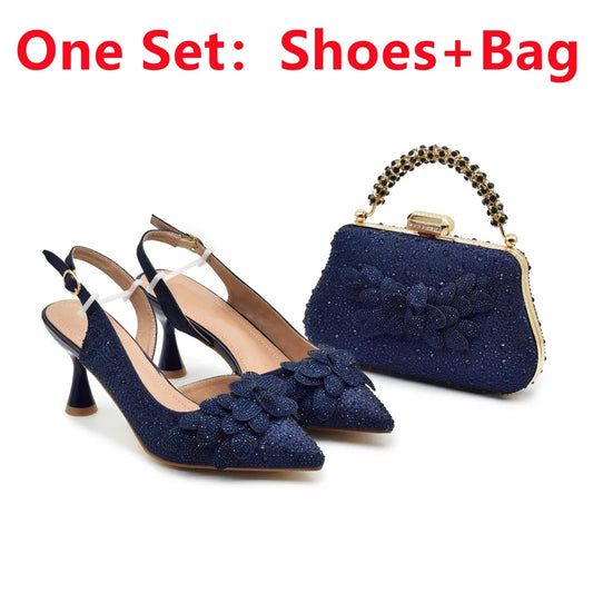 Shoes and Bag Deep Blue