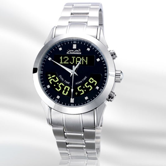 Watch with Azan Alarm Time Clock Water Resistant