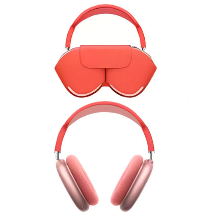 Auriculares inalámbricos con funda protectora Roja