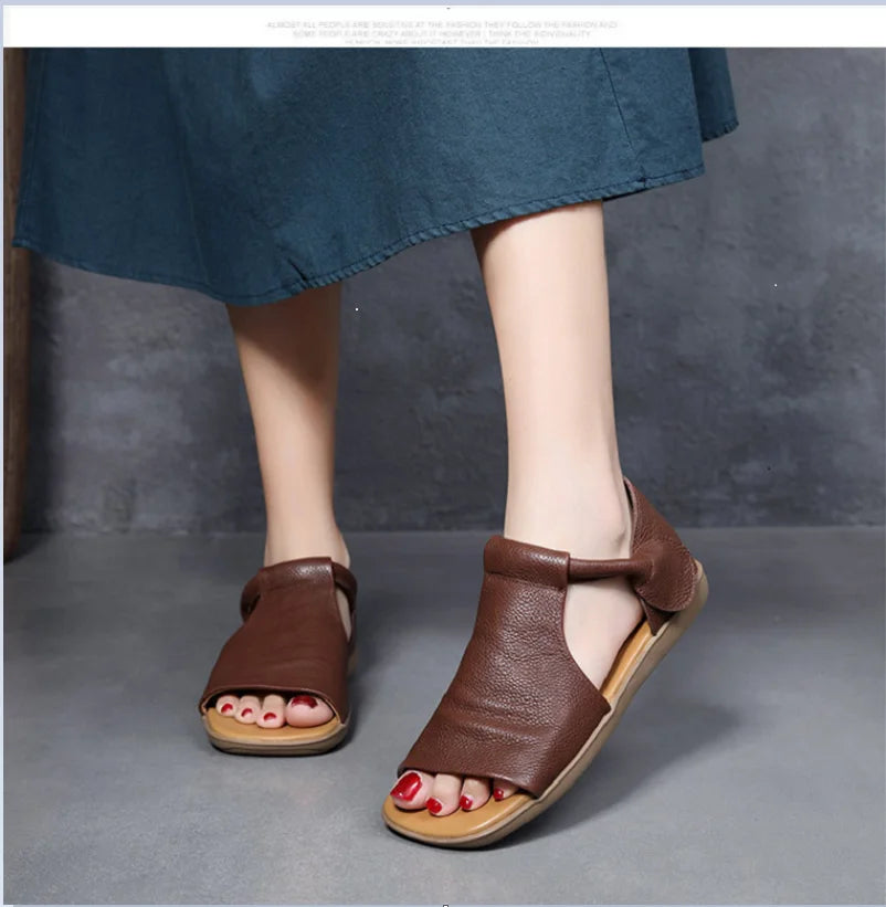 Flat Sandals Brown