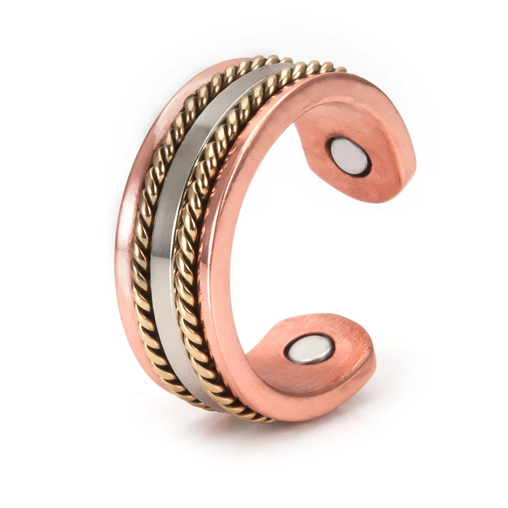 Magnetic Copper Ring Twisted 2