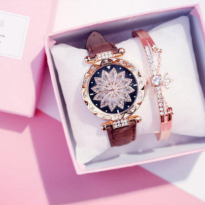 Women Watches Set Starry Sky