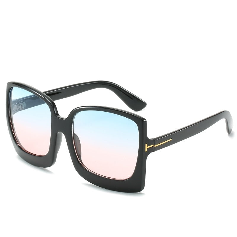 Female Big Frame Gradient Sunglasses UV400