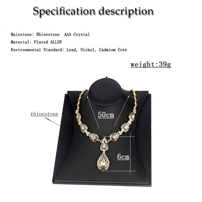 Fashion Crystal Pendant Necklace Wedding Jewelry