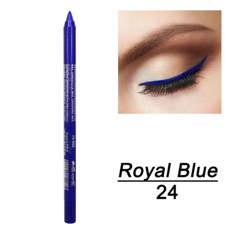 Lápiz delineador de ojos azul royal 24