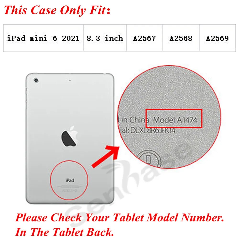 Tablet Cover For Apple iPad Mini 6 Mini6 6th Gen 8.3 inch 2021