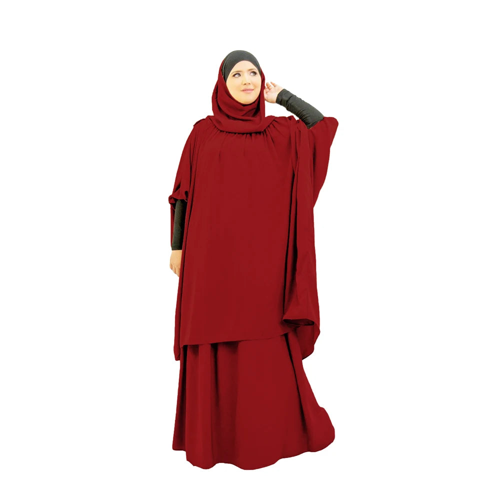 Abaya DArk Red