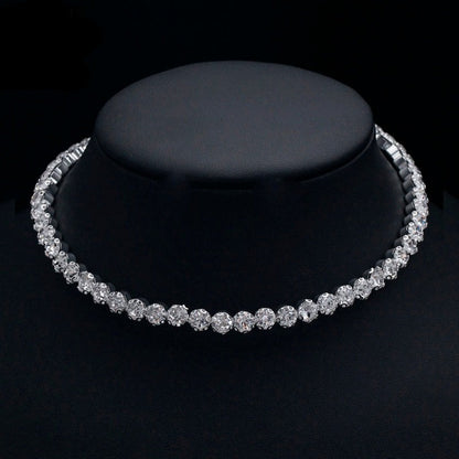 Bridal Fashion Crystal Rhinestone Choker Necklace Women