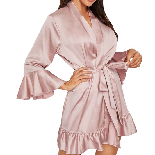 Kimono Bathrobe Nightdress Casual Nightgown Sleepwear