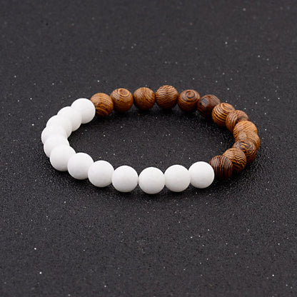 Lava Stone Men Bracelet Natural Moonstone Bead