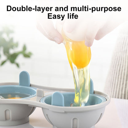 Microwave Double Egg Poacher Maker