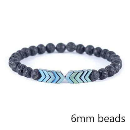 Lava Stone Men Bracelet Natural Moonstone Bead