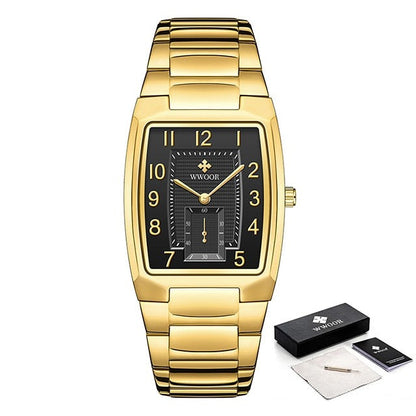 Luxury Stainless Steel Gold Mens Quartz Wrist Watches