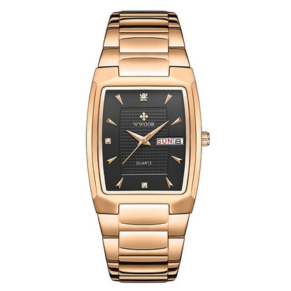 Luxury Stainless Steel Gold Mens Quartz Wrist Watches