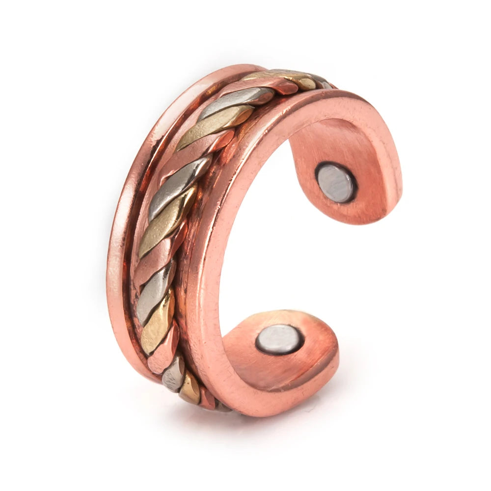 Magnetic Copper Ring Twisted 1