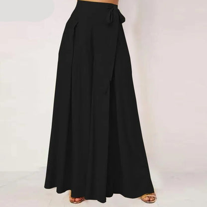 Pantalón ancho negro de mujer